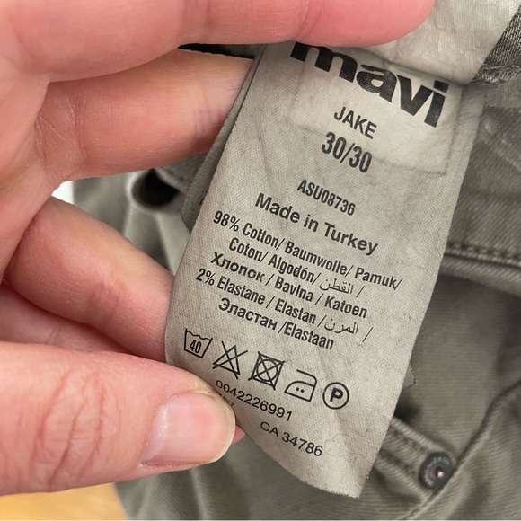 Mavi Green Jake Slim Leg Mens Jeans 30/30 - Picture 8 of 10